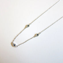 Load image into Gallery viewer, TEENY TRIO EVIL EYE NECKLACE