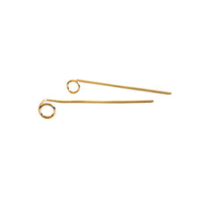 Load image into Gallery viewer, LOOP-BAR FINE LINE EARRINGS